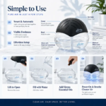 Water-Based Air Purifier withEssential Oil Diffuser, LEDNight Light, Air Cleaner forHome, Smoke, Pets & OdorControl - Image 5
